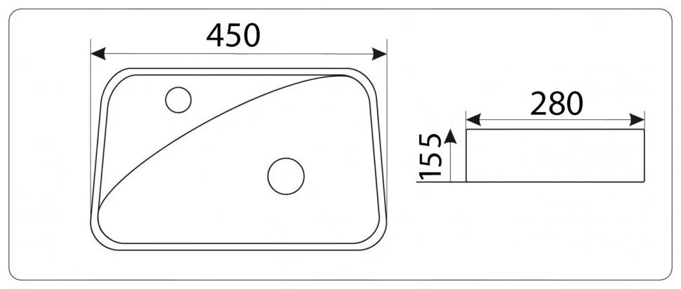 Раковина CeramaLux Серия N N 9275L белый