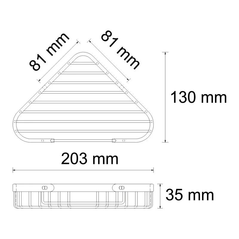 Полка WasserKRAFT серия К K-733N хром