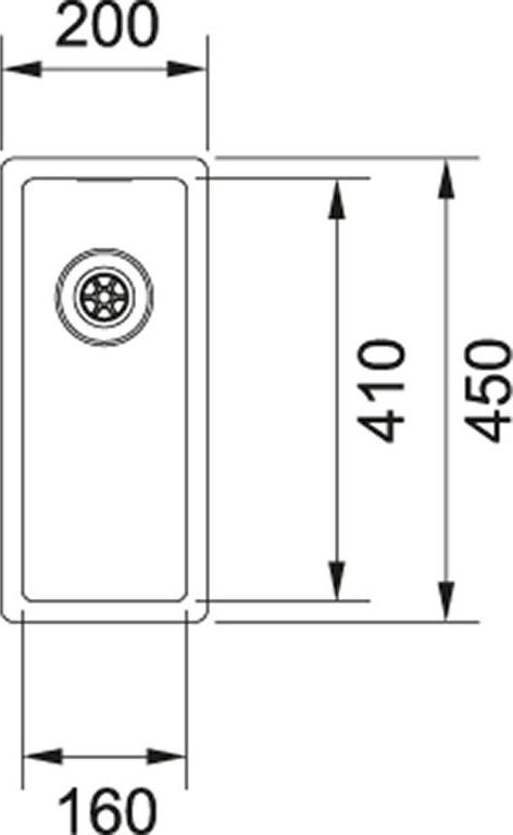 Кухонная мойка 20 см Franke Box BXX 210/110–16 127.0453.651, нержавеющая сталь