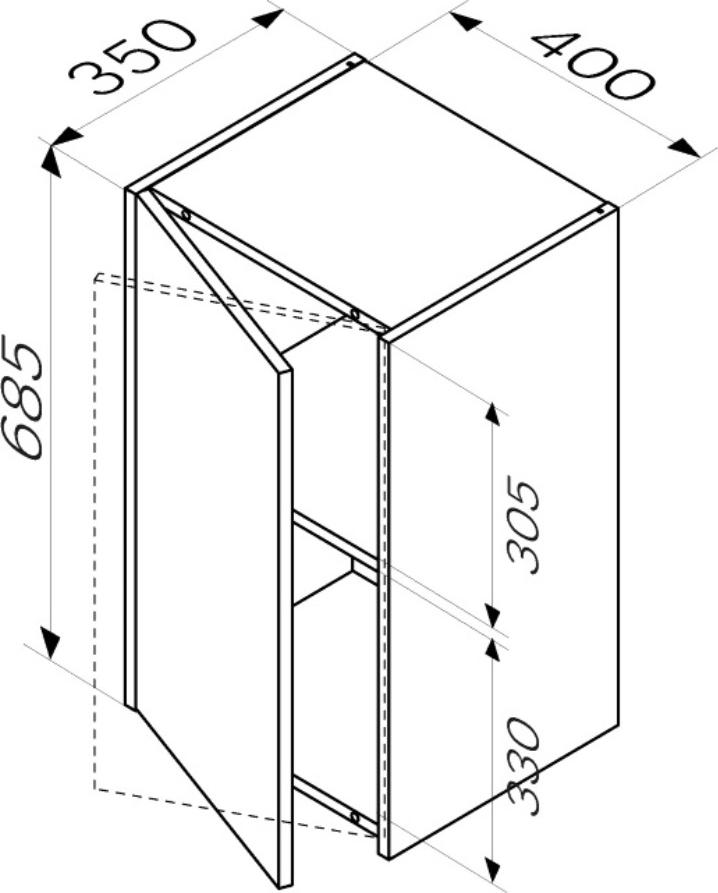 Подвесной шкаф AM.PM Func 40 M8FCH0402OF