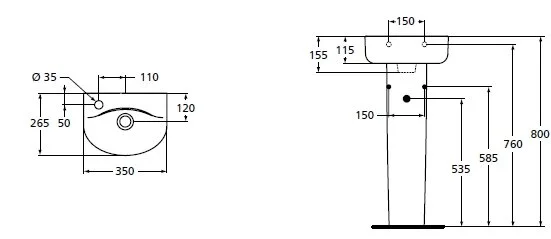 Раковина Ideal Standard Connect E791401 белый