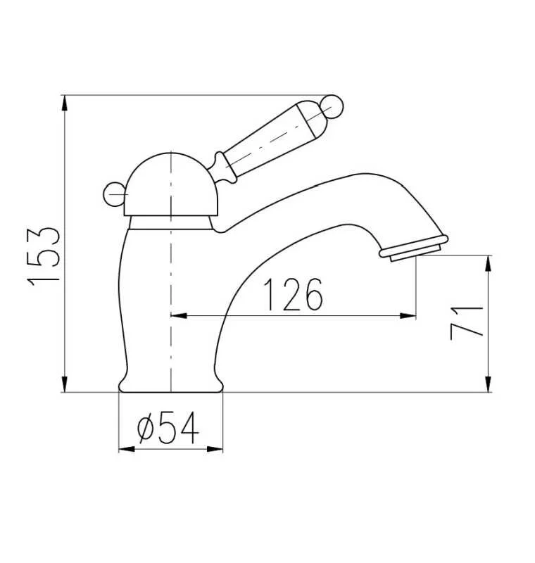 Смеситель для раковины Rav-Slezak Labe L526.5SM бронза