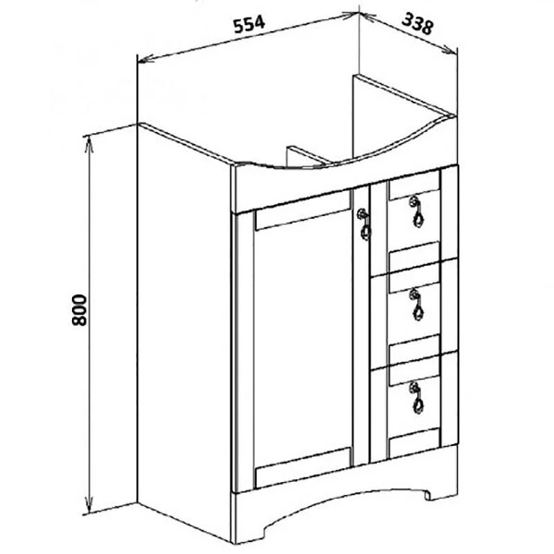 Шкаф Comforty Клеон 00-00000823 бежевый, белый