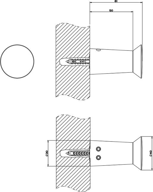 Крючок Gessi Cono 45521#031, хром