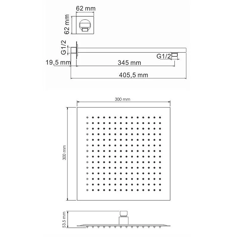 Душевая система WasserKRAFT Abens 2000 A172071 черный