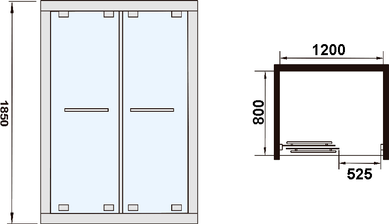 Душевая дверь в нишу Weltwasser WW550 550SС2-120