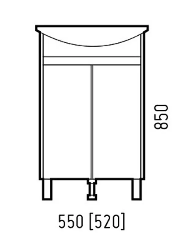 Тумба под раковину Corozo Орегон 55 Z3 SD-00001444 Белая