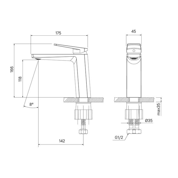 Смеситель для раковины Iddis Esper ESPSB00i01 хром