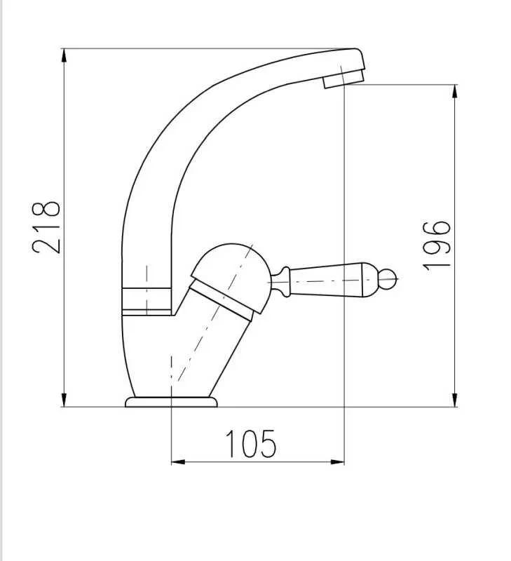 Смеситель для раковины Rav-Slezak Labe L506.5/2 хром