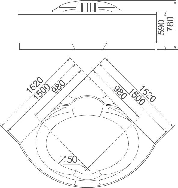 Акриловая ванна Gemy G9082 B