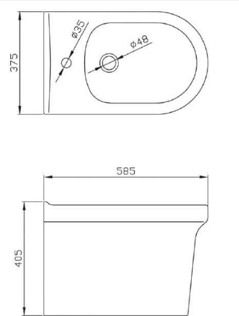 Напольное биде BelBagno Vella BB829Bsk