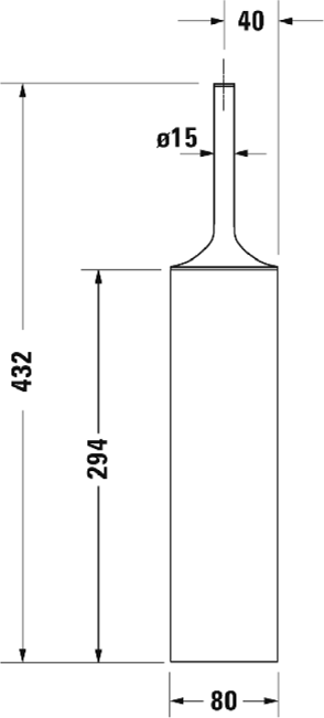 Ершик Duravit Starck T 0099454600 напольный, чёрный матовый