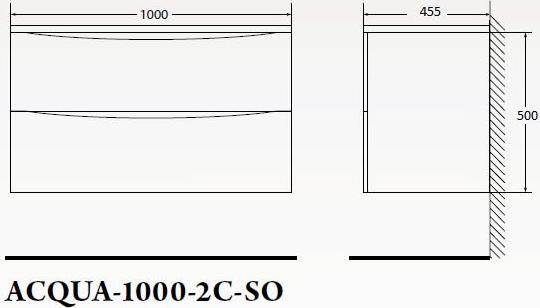 Тумба для комплекта BelBagno ACQUA-1000-2C-SO-CVG cemento verona grigio