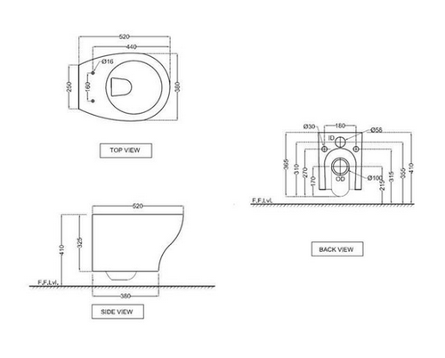 Подвесной унитаз безободковый Jaquar Arc ACS-WHT-87951 с крышкой-сиденьем микролифт