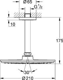 Верхний душ Grohe Rainshower Cosmopolitan 26063000