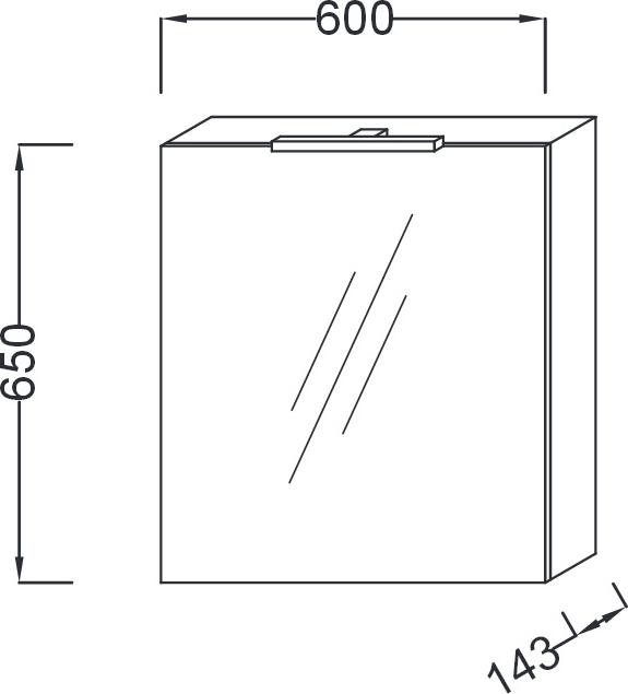 Зеркало-шкаф 60х65 Jacob Delafon Reve EB795DRU-G1C 60 R белый