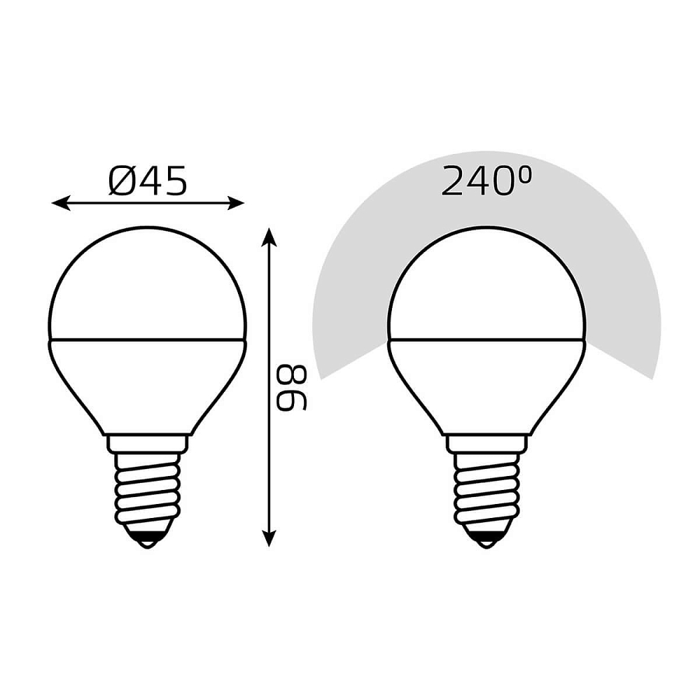 Лампа светодиодная диммируемая Gauss E14 7W 3000K-4000K-6500K матовая 1053147