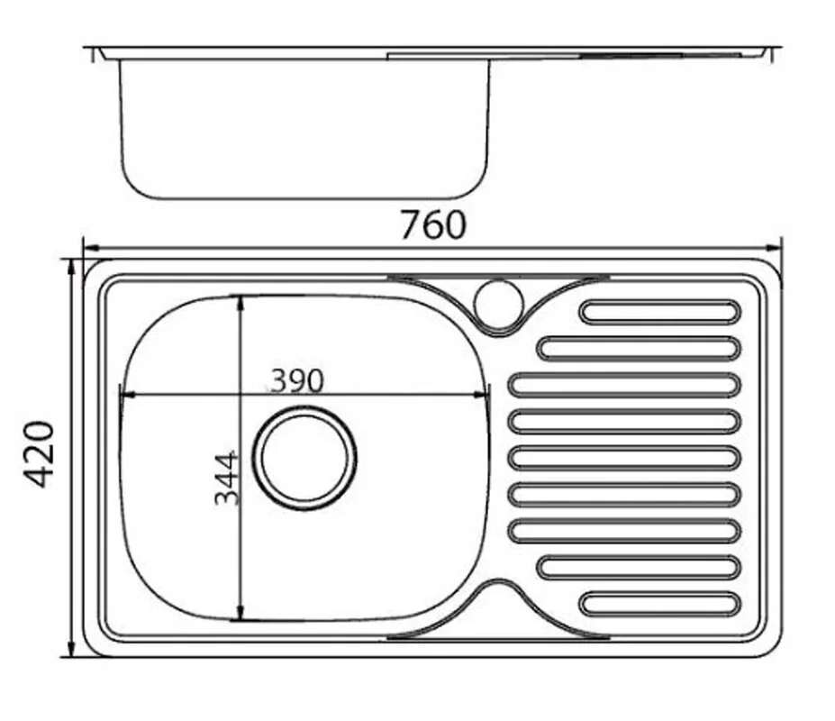 Кухонная мойка Mixline 530529 хром