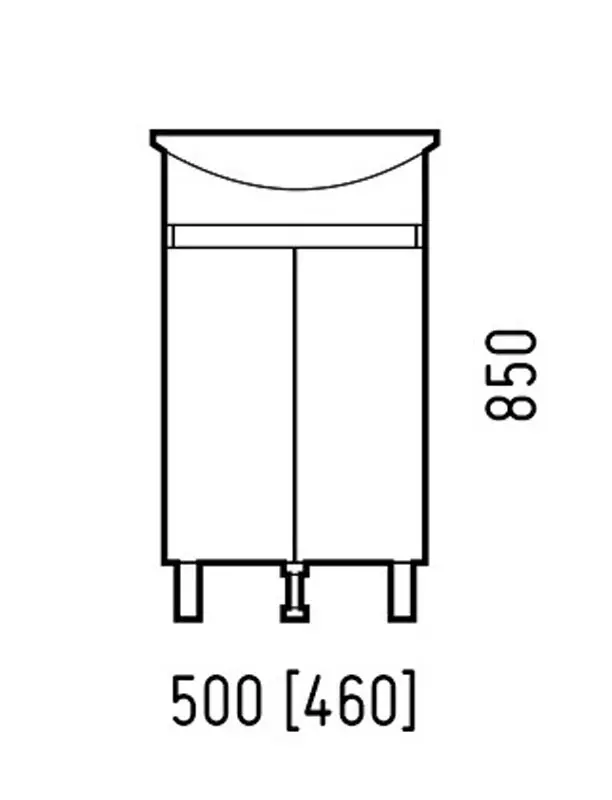 Тумба под раковину Corozo Джуно 50 М SD-00000691, белый