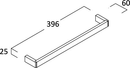 Полотенцедержатель для мебели Berloni Bagno XM05 хром