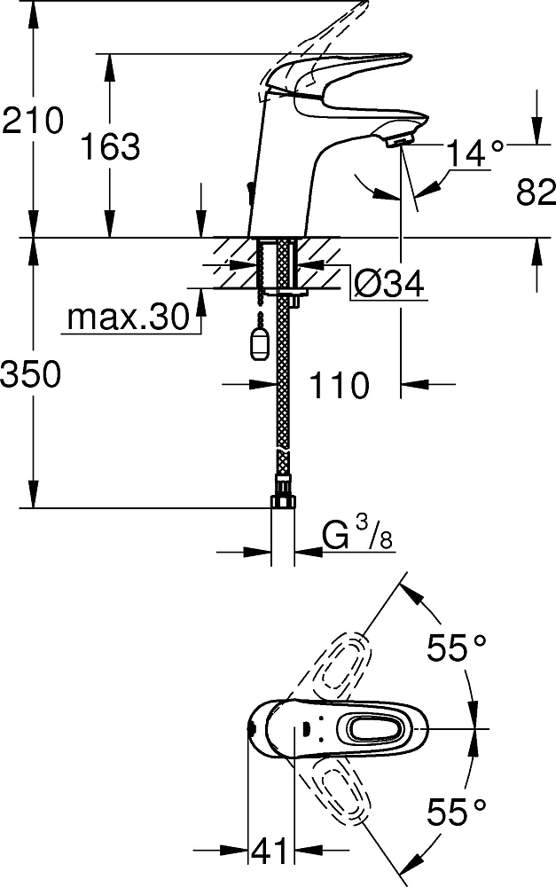 Смеситель Grohe Eurostyle New 33557003 для раковины