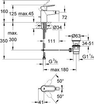 Смеситель для биде Grohe Start 23352000