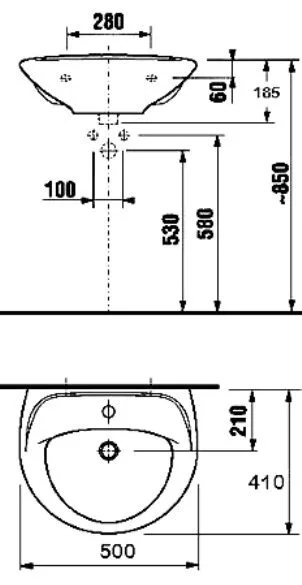 Раковина Jika Lyra 8142720001049/8192700000009 белый