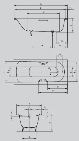 Стальная ванна Kaldewei Saniform Plus 1126.3000.0001 белый