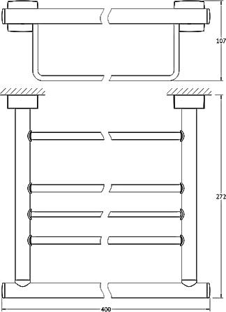 Полка FBS Esperado ESP 040 для полотенец 40 см