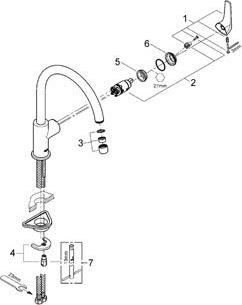 Смеситель для кухонной мойки Grohe BauFlow 31230000