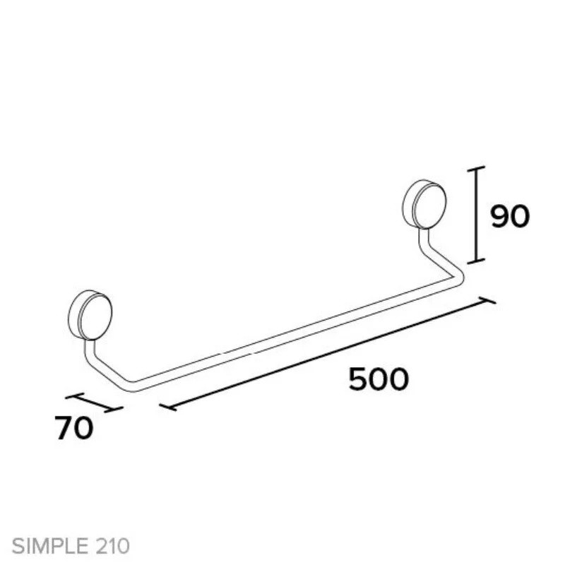 Полотенцедержатель Koin Simple SI210 хром