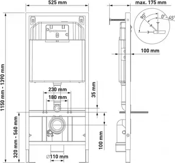 Комплект Berges Wasserhaus 043237 инсталляция Novum + унитаз Ventas Rimless + кнопка L3 хром