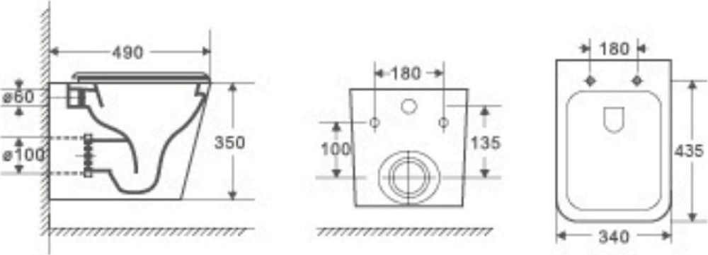 Унитаз подвесной безободковый WeltWasser Gelbach 004 MT-BL 10000003748, черный матовый с сиденьем микролифт