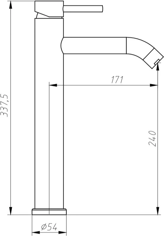 Смеситель для раковины Aquanet Steel 242967 серый