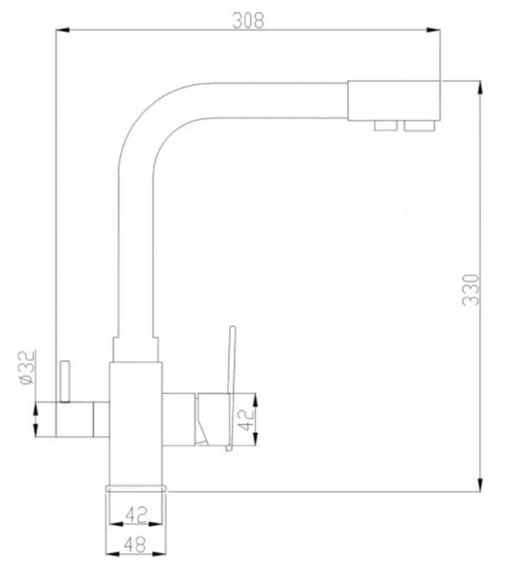 Смеситель для кухни Zorg Steel Hammer SH 805 CR хром