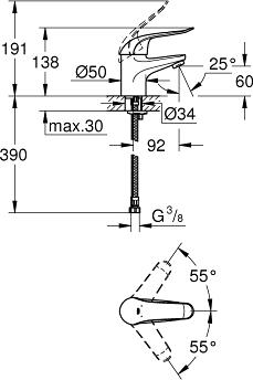 Смеситель для раковины Grohe Euroeco Special 32762000