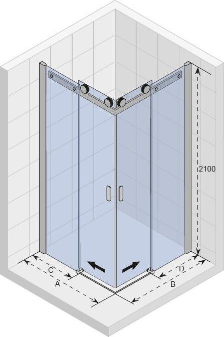 Душевой уголок Riho Baltic B207 80x80, G002006120