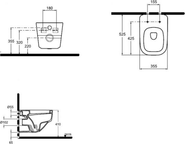 Подвесной унитаз Ideal Standard Imagine T3160MA с крышкой-сиденьем микролифт