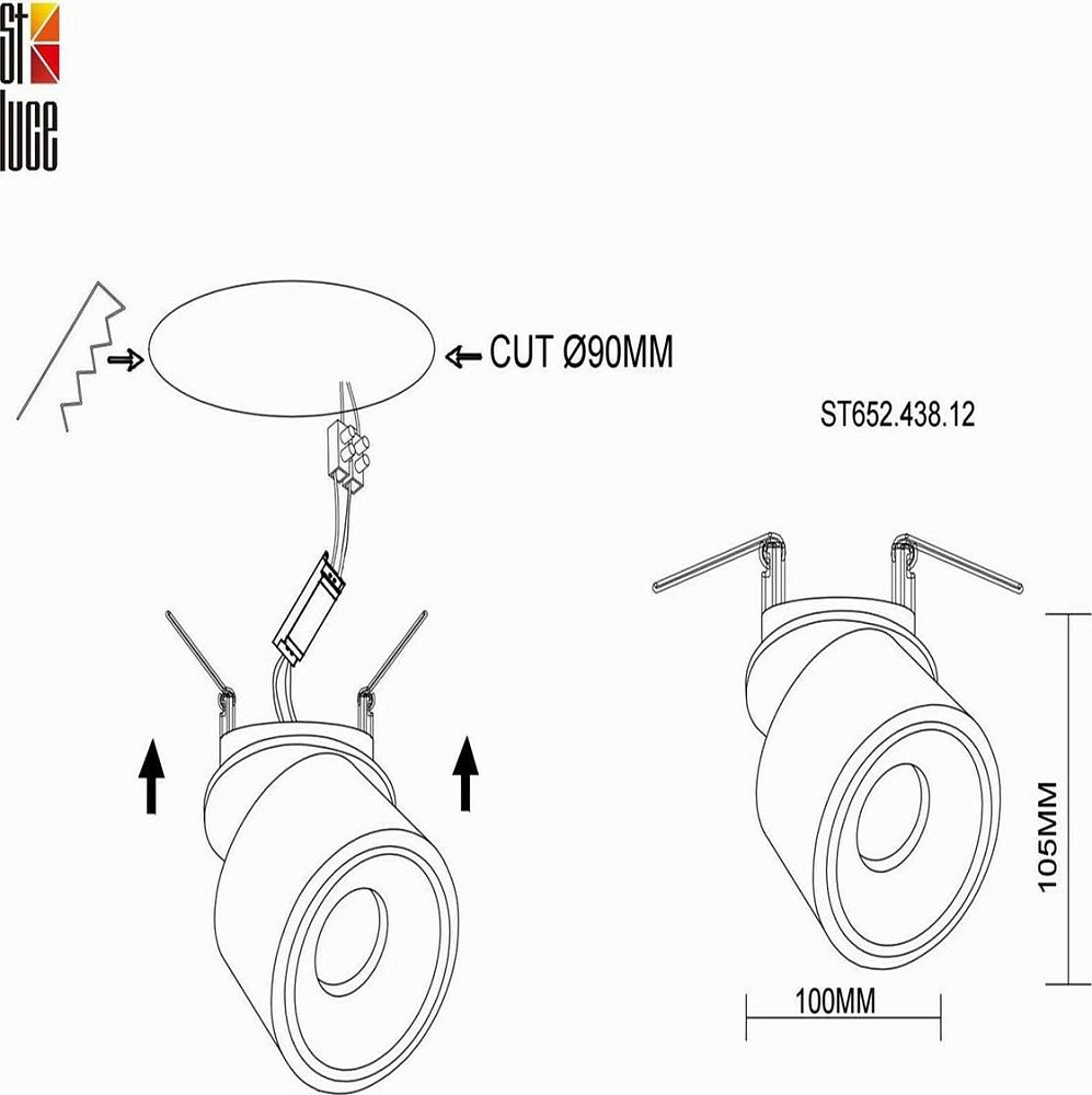 Встраиваемый светодиодный спот ST Luce ST652.438.12