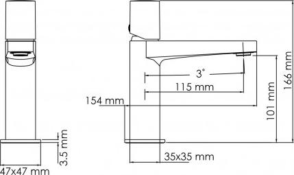 Смеситель для раковины WasserKRAFT Naab 8603, хром