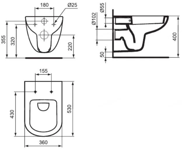 Инсталляция Ideal Standard с унитазом Ideal Standard Tempo W990101, комплект