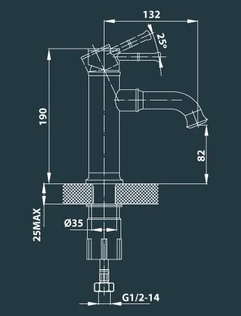 Смеситель для раковины Edelform Mollis ML1800B бронза