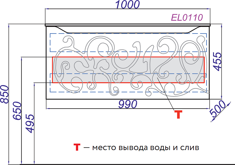 Тумба под раковину Aqwella Clarberg Elegance 100 EL0110 белый