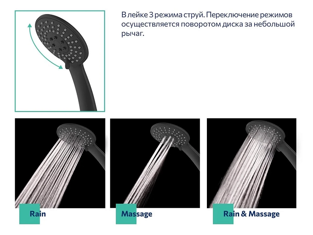 Смеситель для ванны с душем Milardo Rora RORBL00M02 черный