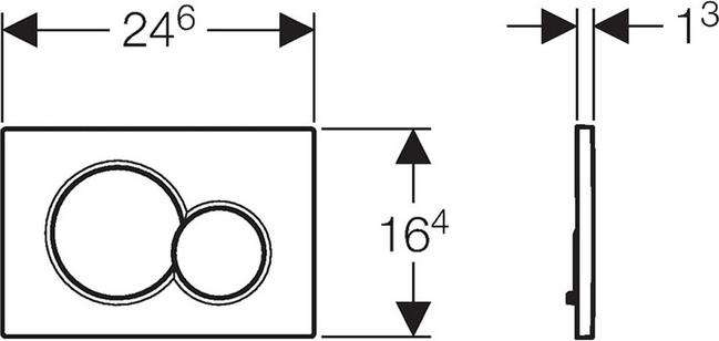 Кнопка смыва Geberit Sigma 01 115.770.KA.5, хром глянцевый/матовый