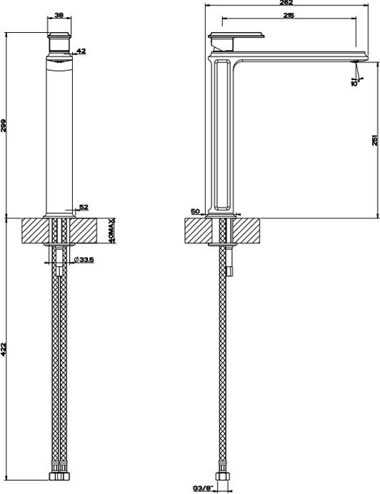 Смеситель для раковины Gessi Eleganza 46004#149, finox