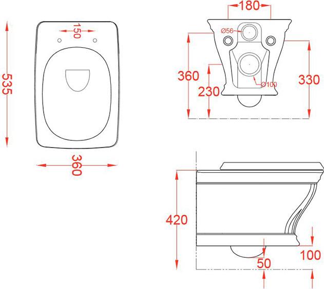 Подвесной унитаз ArtCeram Civitas CIV001 35 00, зеленый