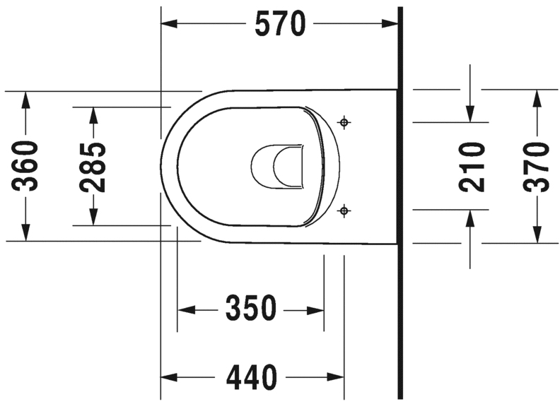 Подвесной унитаз Duravit ME by Starck 25290926001 белый матовый, с покрытием WonderGliss