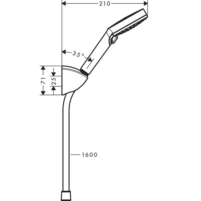 Душевой комплект Hansgrohe, хром, 71400000/71070000/26273000