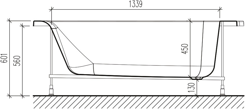 Комплект Акриловая ванна STWORKI Ноттвиль SW2016090012L без опоры 160x90 см, угловая, асимметричная + Каркас SW5016090001 160 L/R + Стойка Мосс FT13196OBD со смесителем для ванны, черная матовая